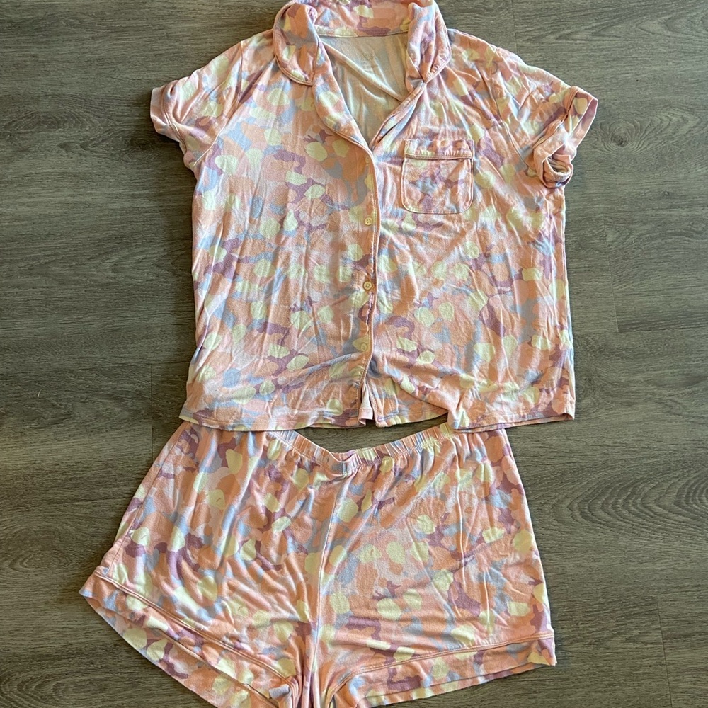 Stars Above Pastel Patterned Pajama Set